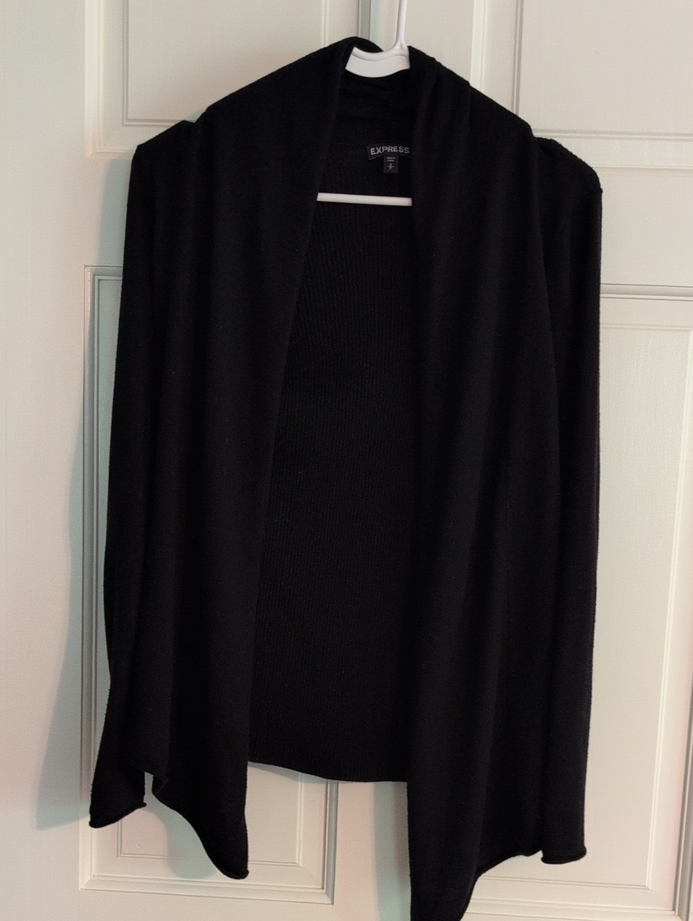 Express Black Open Drape Cardigan